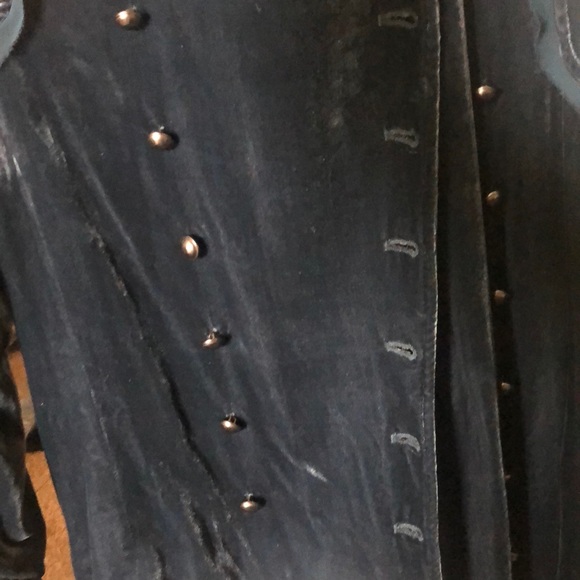 Free People Velvet Blue Jacket - Picture 3 of 5